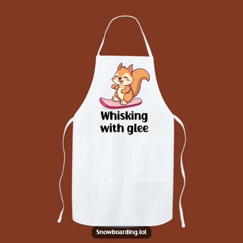 Funny Giggling Squirrel Snowboard Apron - Cook with Giggles!