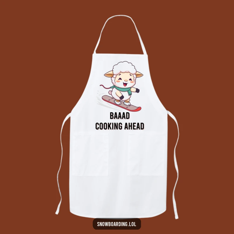 Funny Sheep Snowboard Apron: Cook with Giggles & Humor
