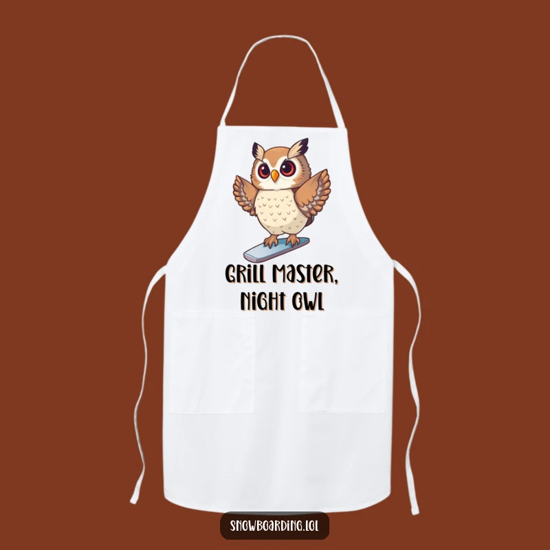 Funny Owl Chef Apron - Conquer Your Kitchen with Snowboarder Style