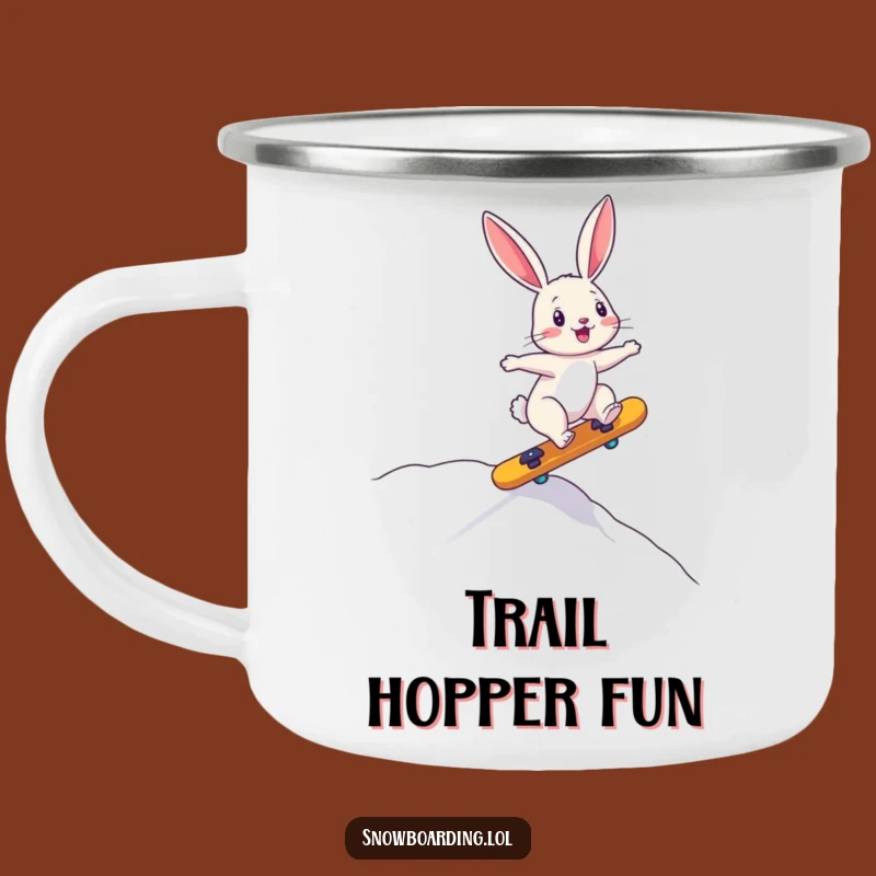 Funny Bunny Downhill Camping Mug: Your Adventure Companion