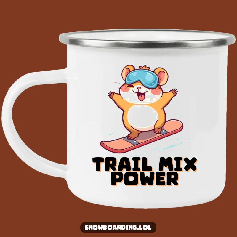 Funny Giggling Hamster Snowboard Camping Mug: Hilarious Outdoor Drinkware