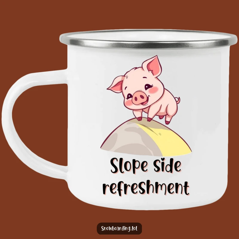 Funny Piglet Wobble Camping Mug: Durable Charm, Hilarious Outdoor Gift