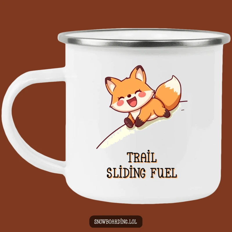 Funny Fox Belly Slide Camping Mug: Adventure Fuelled by Fun & Laughter