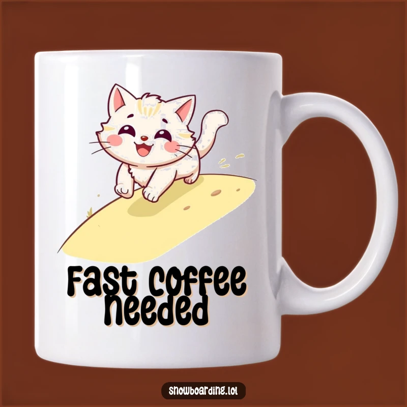 Funny Cat Speeding Mug, Fast Feline Fun, Hilarious Pet Lover Gift