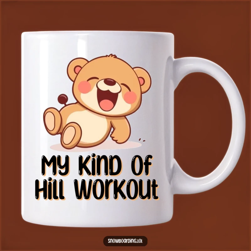 Funny Bear Cub Tumble Mug: Joyful & Playful Cartoon Character, Perfect Gift