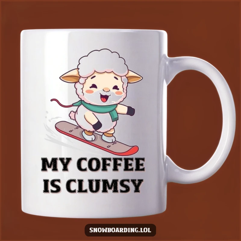 Funny Sheep Snowboard Mug: Awkward Fun, a Hilarious Gift for Skiers & Sheep Lovers