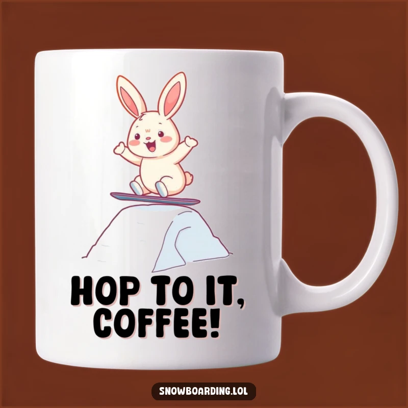 Funny Snowboard Bunny Mug: Hilarious Winter Jumps for Cheerful Riders