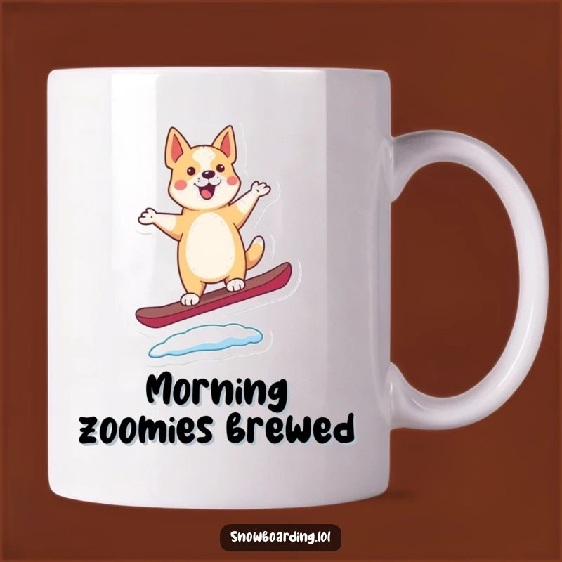 Funny Dancing Dog Snowboard Mug: Shred Some Laughs with this Cool Gift