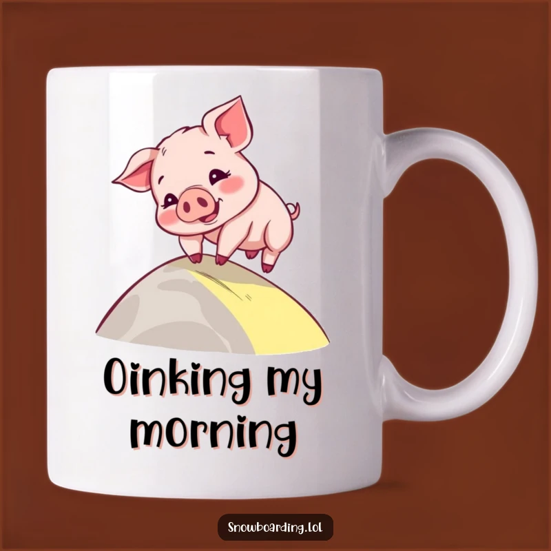 Funny Piglet Wobble Mug: Adorable Cartoon Character, Perfect Comical Gift