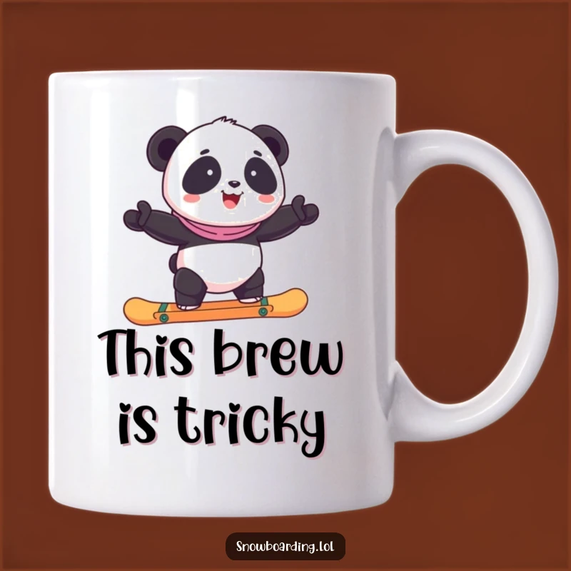 Funny Panda Snowboard Mug: Hilarious Balance Act, a Perfect Funny Gift for Riders