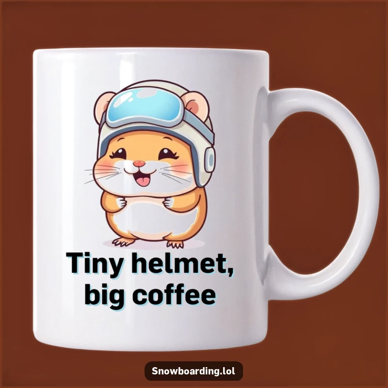 Funny Hamster Snowboarder Mug: Giggling Rider, Perfect Funny Gift!
