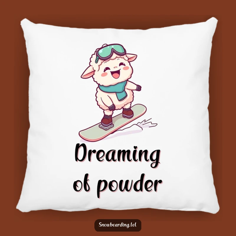 Funny Giggling Sheep Snowboard Pillow: Cozy Comfort with a Hilarious Winter Twist