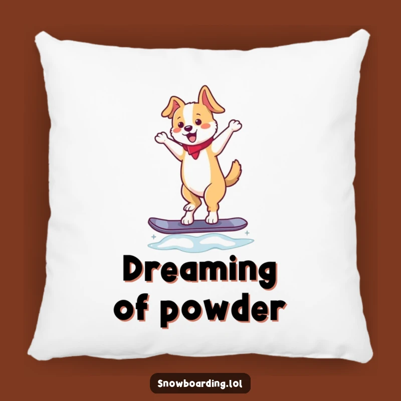 Funny Dancing Dog Snowboard Pillow: Cozy Comfort & Hilarious Gift for Any Room!