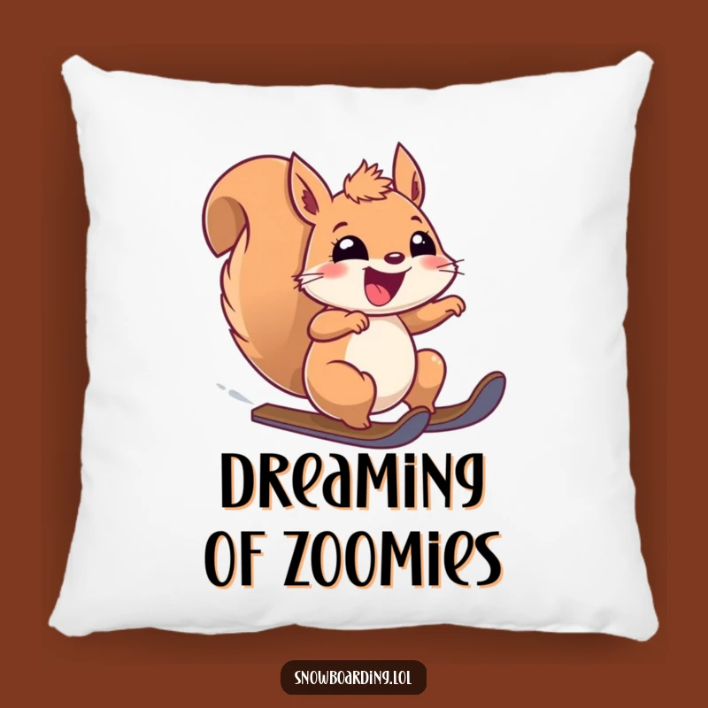 Funny Thrilled Squirrel Speeding Pillow: Add Cozy Comfort and Laughs