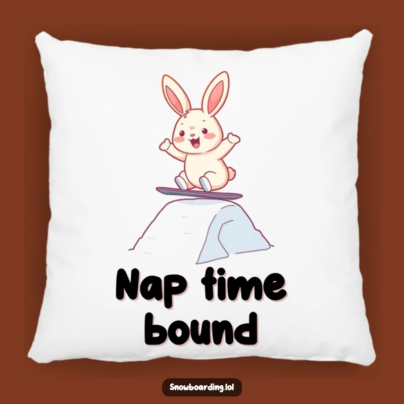 Funny Snowboard Bunny Pillow: Cozy Comfort with Hilarious Winter Style