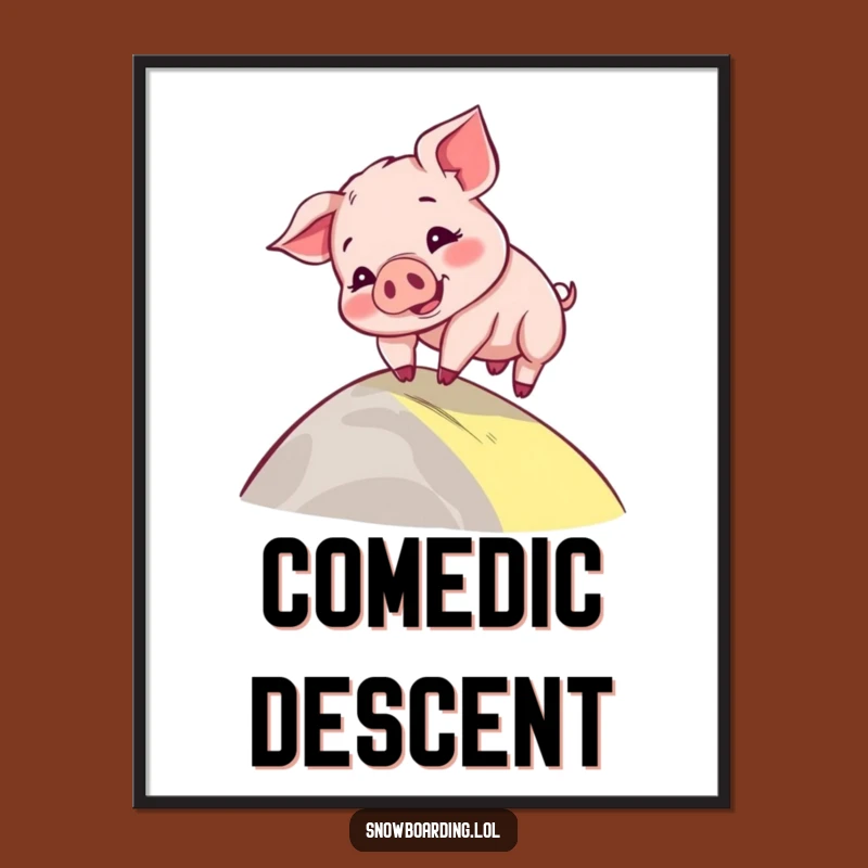 Funny Piglet Wobble Digital Art: Instant Adorable Decor, Hilarious Gift
