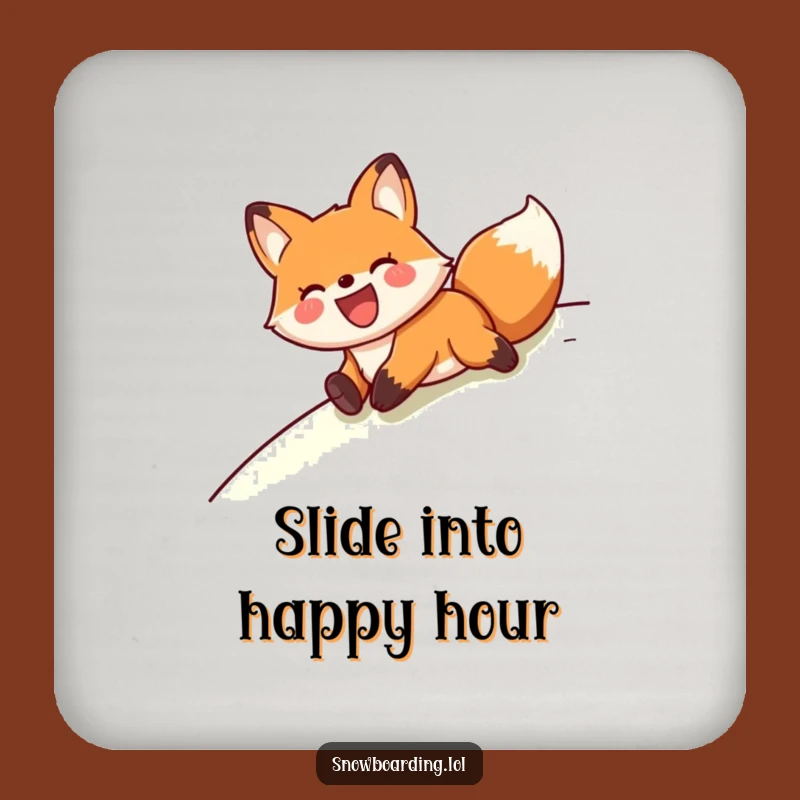 Funny Fox Belly Slide Coaster: Protect Surfaces with this Joyful & Hilarious Design