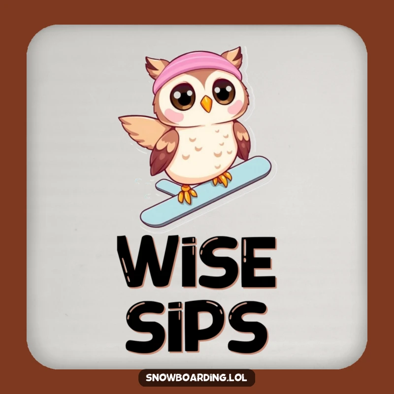 Funny Owl Snowboard Coaster: Beaming Rider Protection - Hilarious Funny Gift!