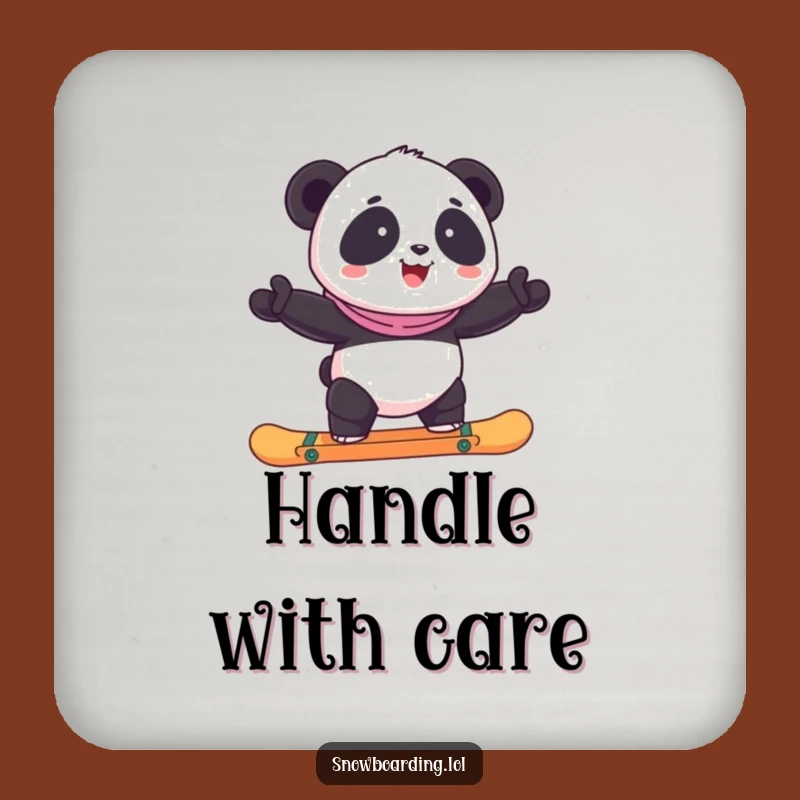 Funny Panda Snowboard Coaster: Protect Surfaces with this Hilarious Design