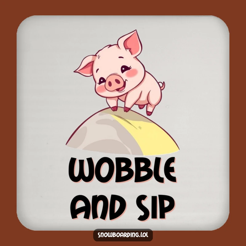Funny Piglet Wobble Coaster: Protect Surfaces with Charm, Cute Gift