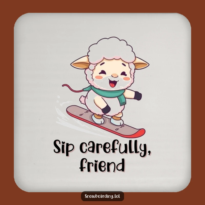 Funny Sheep Snowboard Coaster: Protect Surfaces with Hilarious Sheep Fun