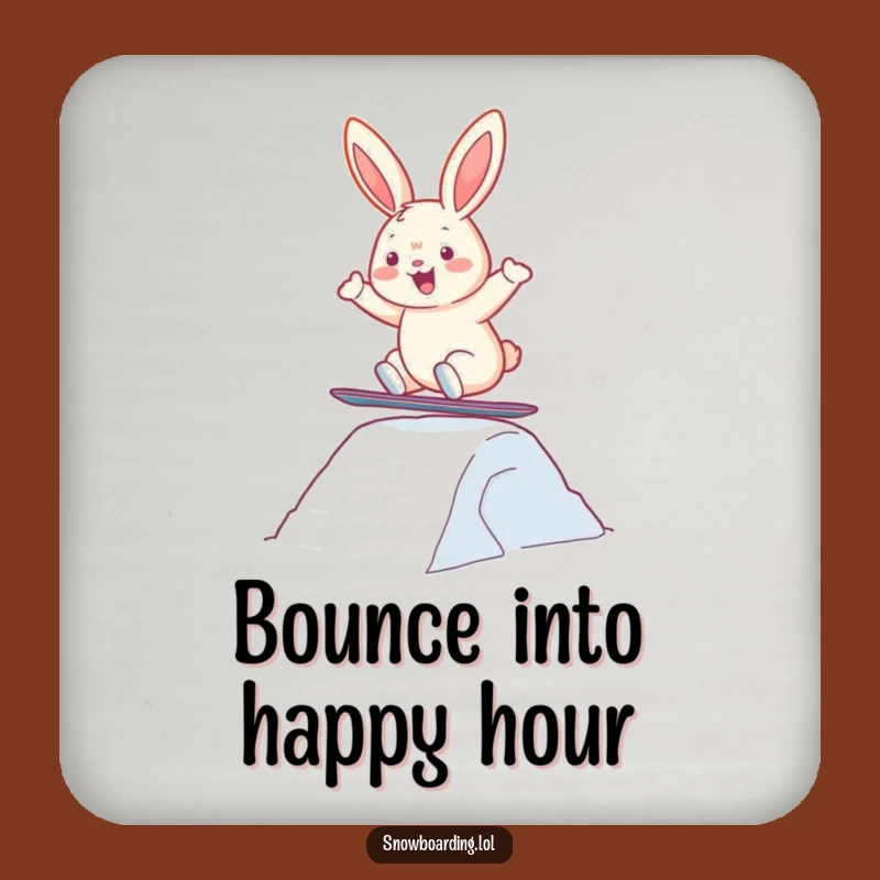 Funny Snowboard Bunny Coasters: Protect Surfaces with Winter Laughs