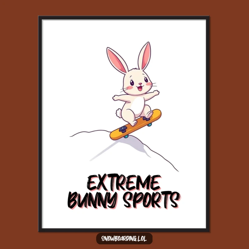 Funny Bunny Downhill Poster: Add Playful Energy to Your Walls