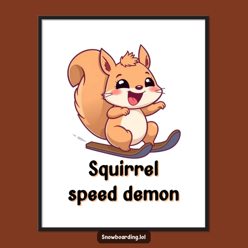 Funny Thrilled Squirrel Speeding Poster: Bring Exhilaration to Your Walls