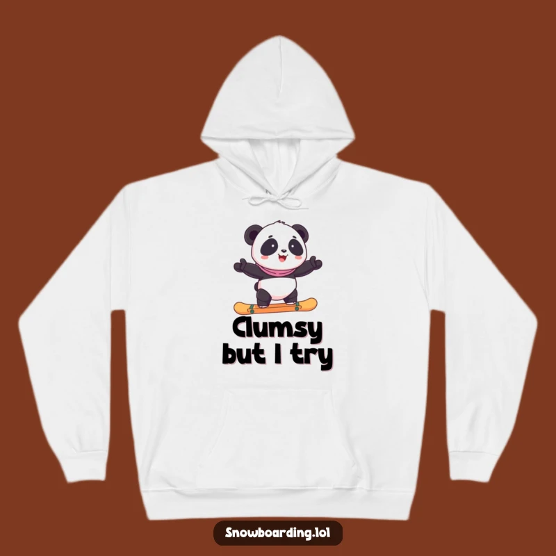 Funny Panda Snowboard Hoodie: Stay Warm & Laugh with this Hilarious Winter Gift