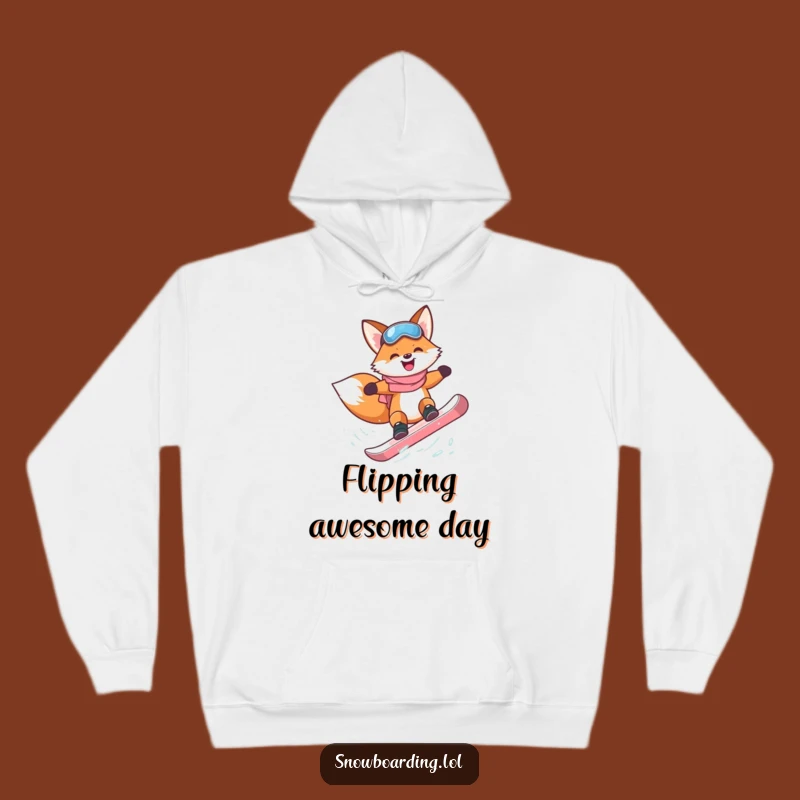 Funny Fox Snowboarder Hoodie: Cozy Thrills for a Perfect Winter Gift