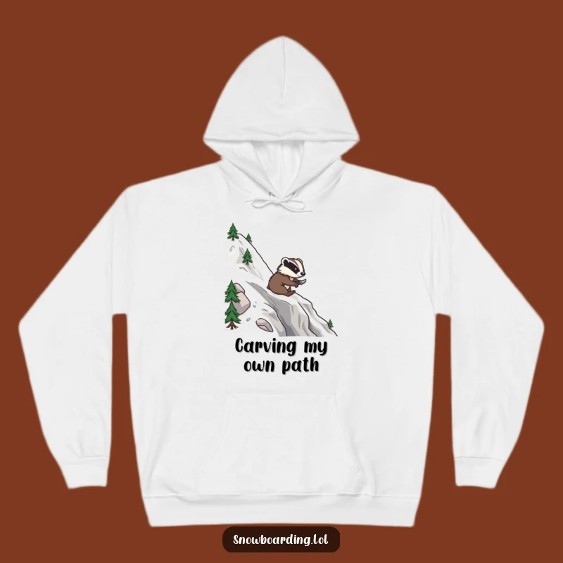 Funny Brave Badger Snowboard Hoodie: Stay Warm While Conquering Peaks
