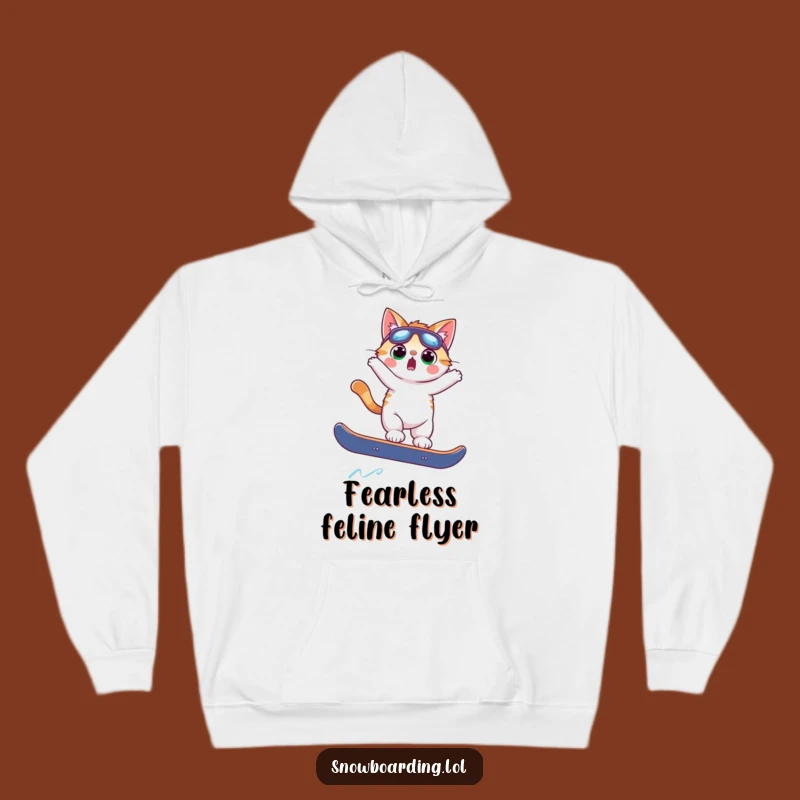 Funny Cat Snowboarder Hoodie: Cozy and Hilarious Winter Gear for Ultimate Fun