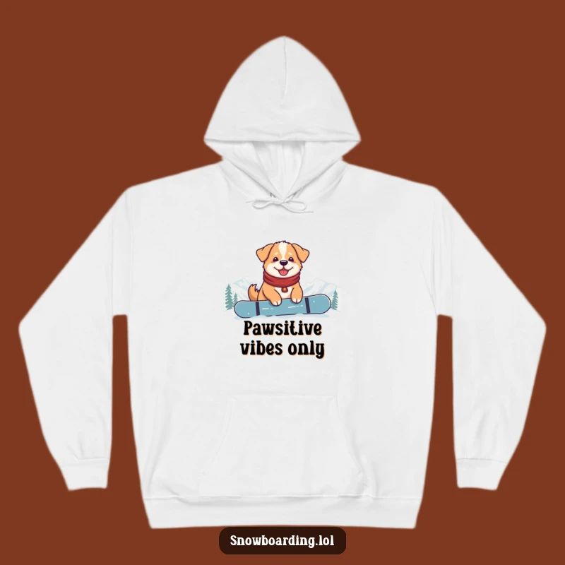 Funny Content Dog Snowboarder Hoodie: Cozy Up with Your Favorite Chill Pup