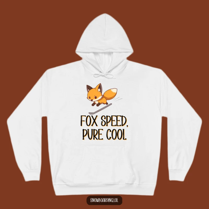Funny Determined Fox Snowboard Hoodie: Warm Comfort & Hilarious Gift!