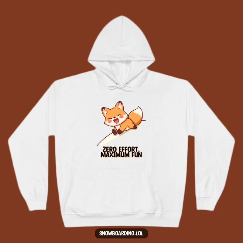 Funny Fox Belly Slide Hoodie: Stay Cozy & Cheerful with this Hilarious Animal Gift