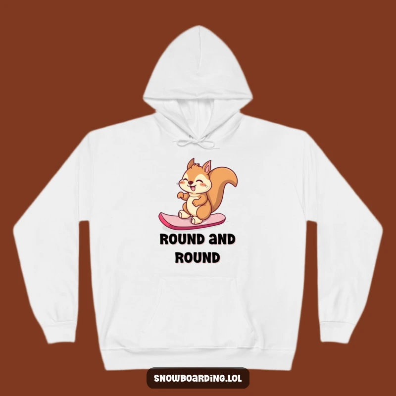 Funny Giggling Squirrel Snowboard Hoodie - Cozy Fun for Chilly Days