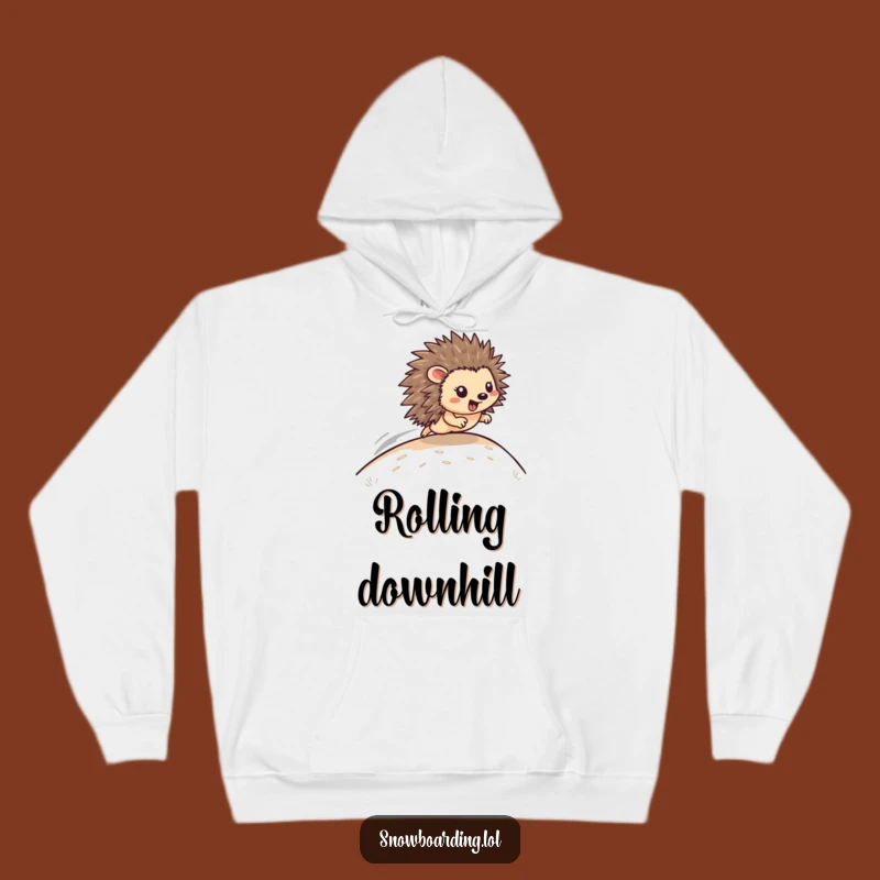Funny Hedgehog Hill Racer Hoodie: Cozy Speed Demon, The Ultimate Funny Gift!