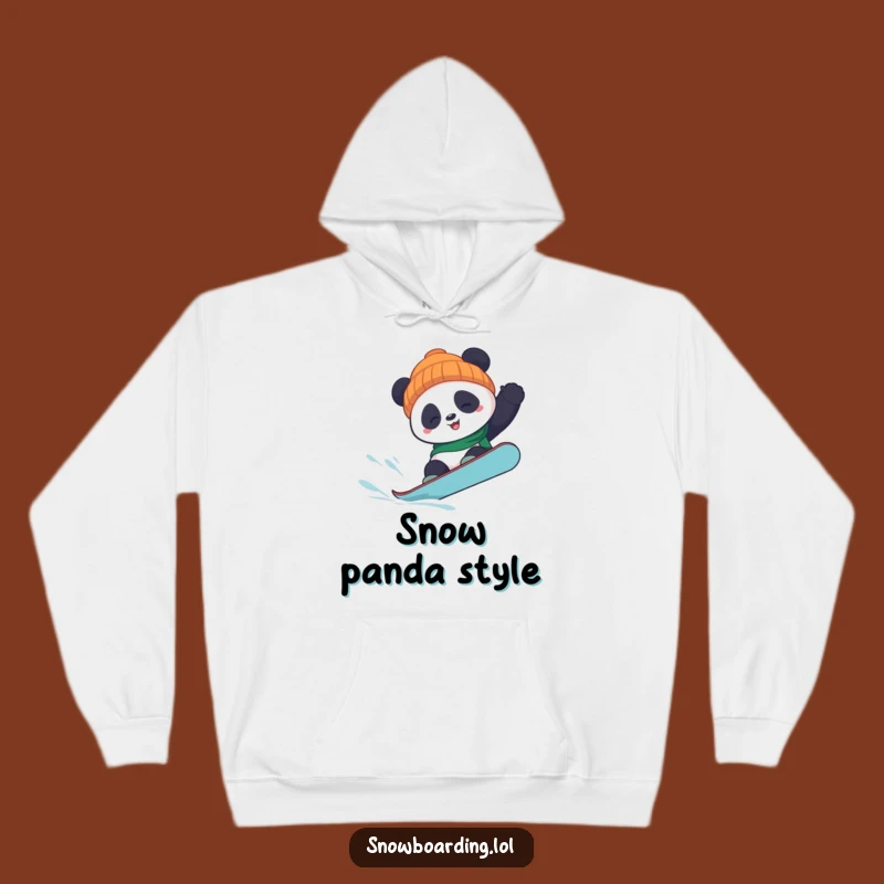 Funny Panda Snowboard Flip Hoodie - Cozy & Hilarious Winter Warmth for Everyone