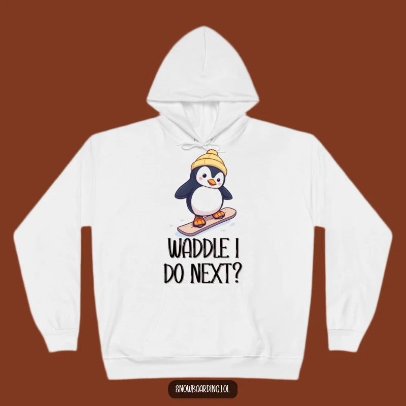 Funny Penguin Snowboarder Hoodie: Cozy Up with Winter's Best Laugh