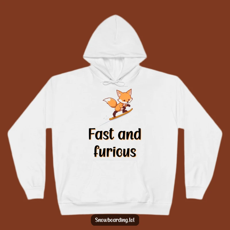 Funny Skiing Fox Hoodie: Cozy Warmth Meets Hilarious Determined Descent