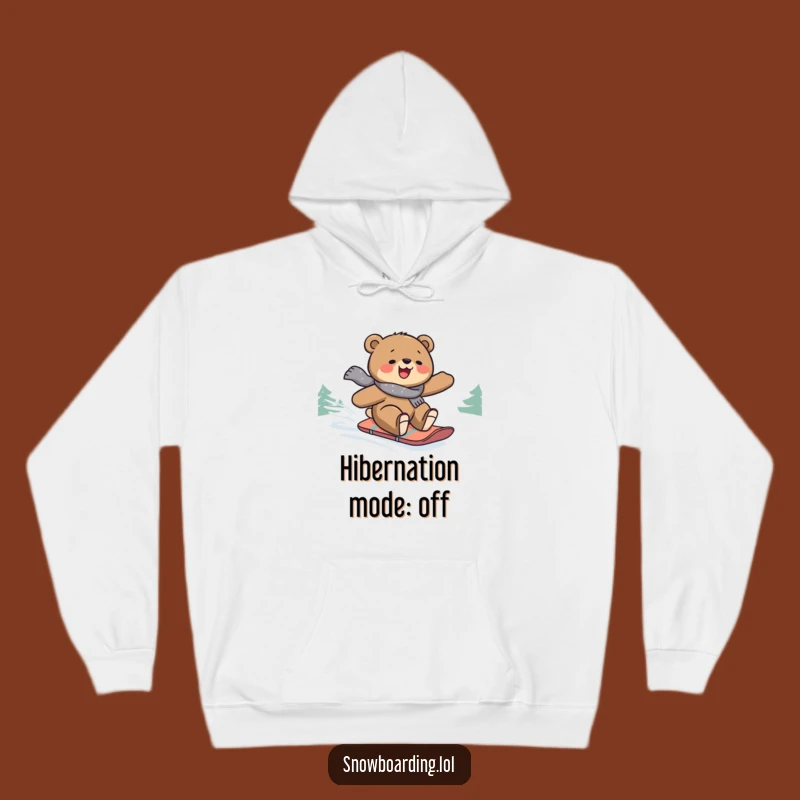 Funny Snowboard Bear Hoodie: Cozy & Hilarious Winter Warmth for All