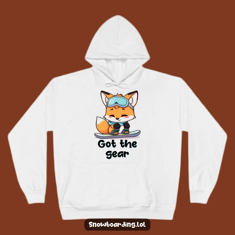 Funny Curious Fox Snowboard Hoodie: Cozy and Comical Winter Prep Gear