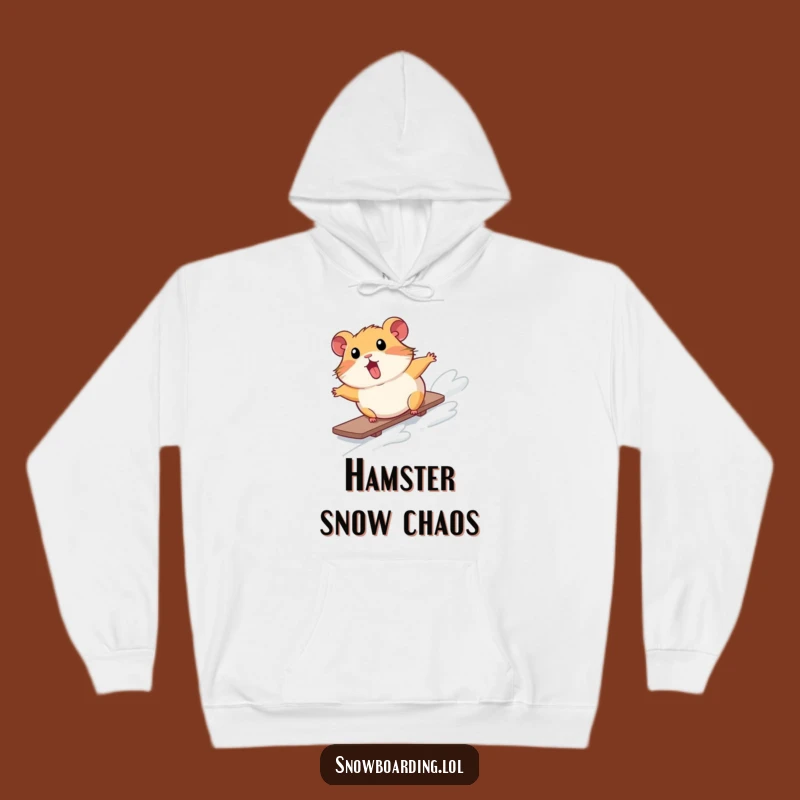 Funny Hamster Snowboard Hoodie: Cozy Sweatshirt for Comical Winter Days