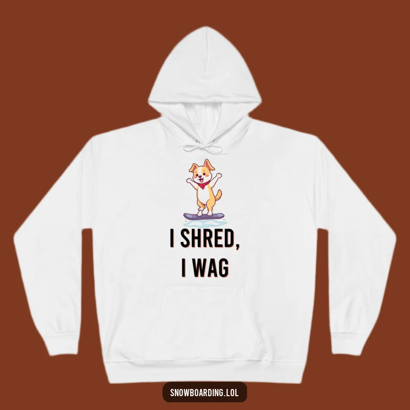 Funny Dancing Dog Snowboard Hoodie: Warm & Hilarious Gift for Cold Weather Fun!