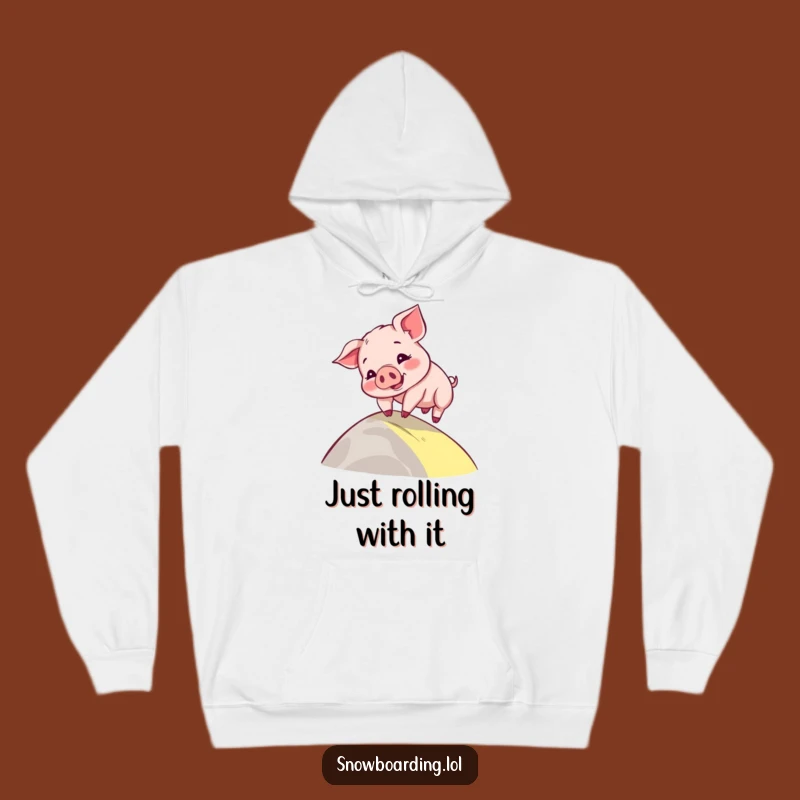 Funny Piglet Wobble Hoodie: Cozy Cartoon Charm, Hilarious Gift