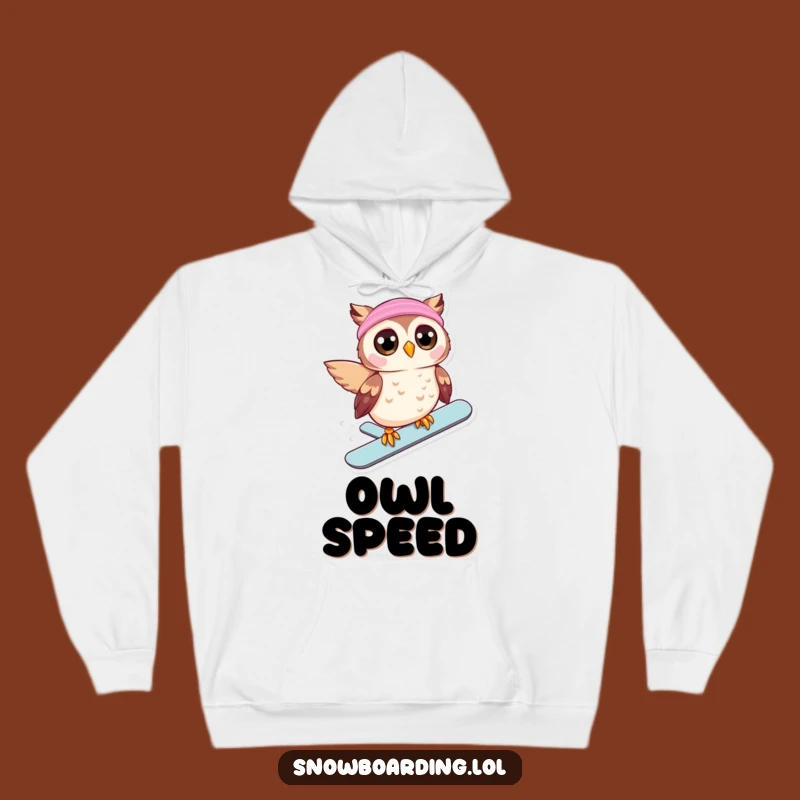 Funny Owl Snowboard Hoodie: Cozy Beaming Rider Design - The Perfect Funny Gift!