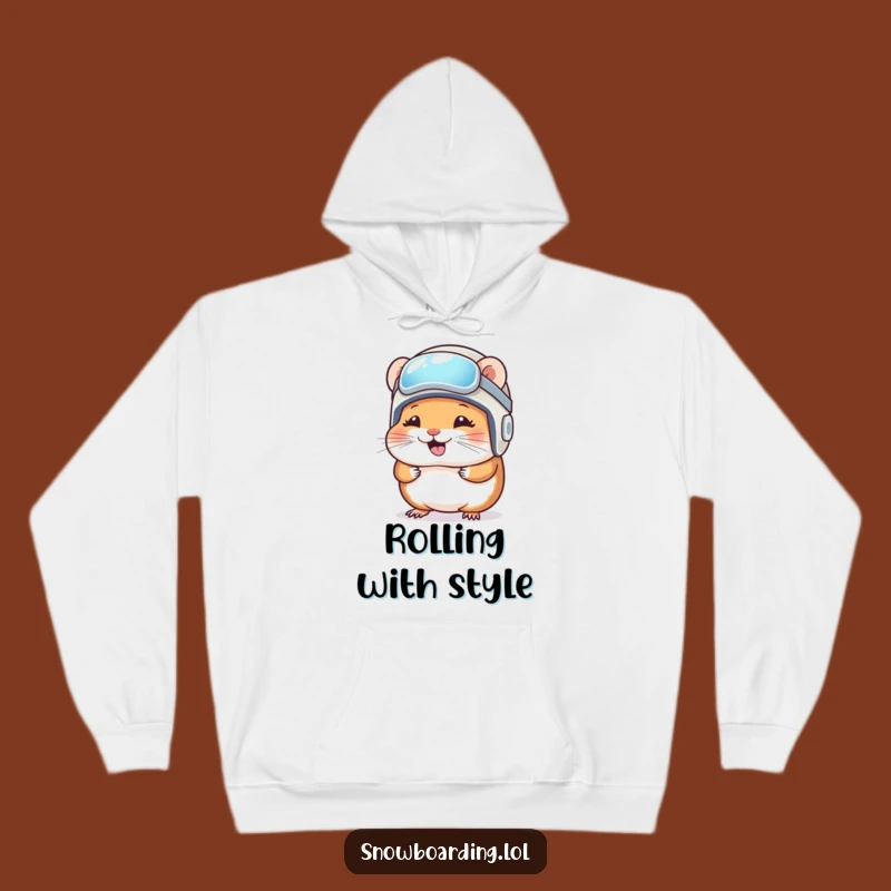 Funny Hamster Snowboarder Hoodie: Cozy Giggles, The Ultimate Funny Gift!