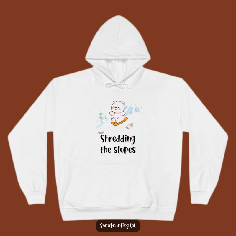 Funny Bear Snowboarding Hoodie: Cozy Up with Winter Adventure