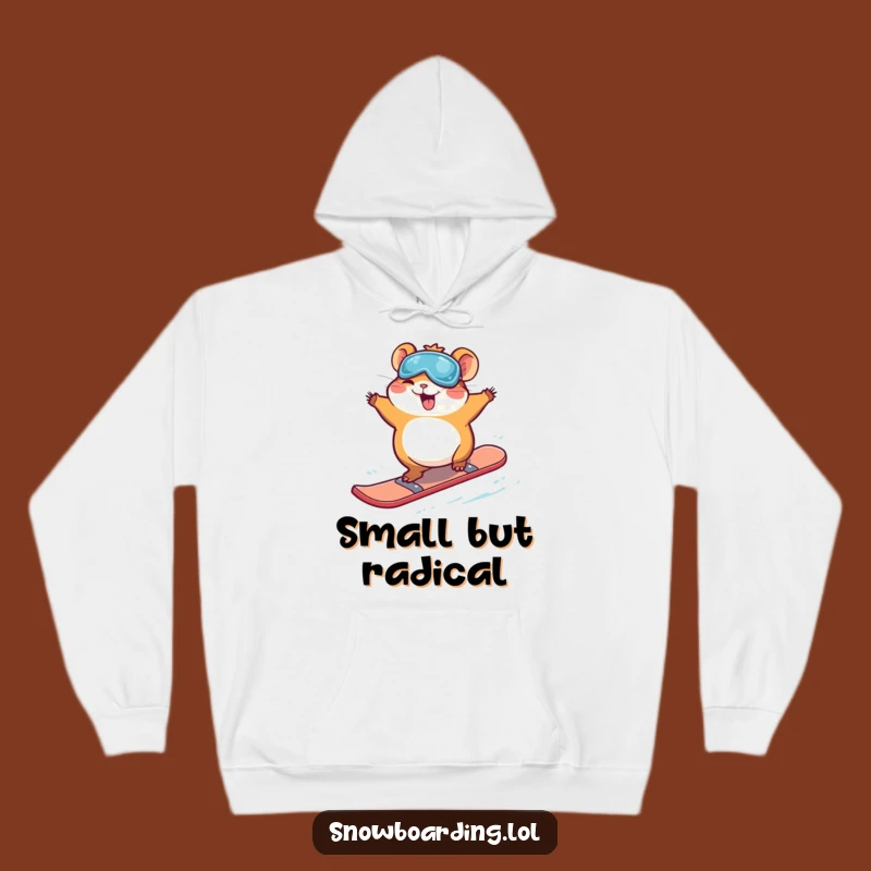 Funny Giggling Hamster Snowboard Hoodie: Cozy and Comical Winter Comfort