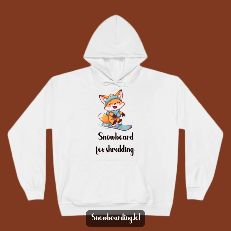 Funny Snowboard Fox Hoodie: Cozy Sweatshirt for Winter Fun and Laughs